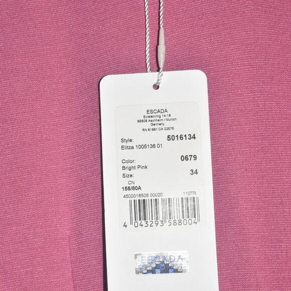 NWT Escada Sport Bright Blush Pink Studded Dress Size 34 - Picture 3 of 6